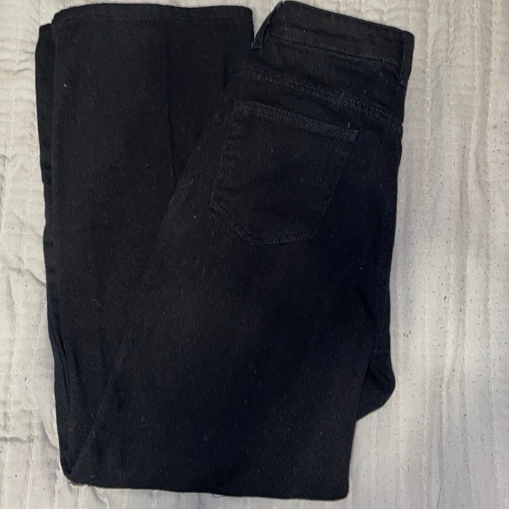 Women’s straight leg ripped jeans on the needs black from SHIEN size 0